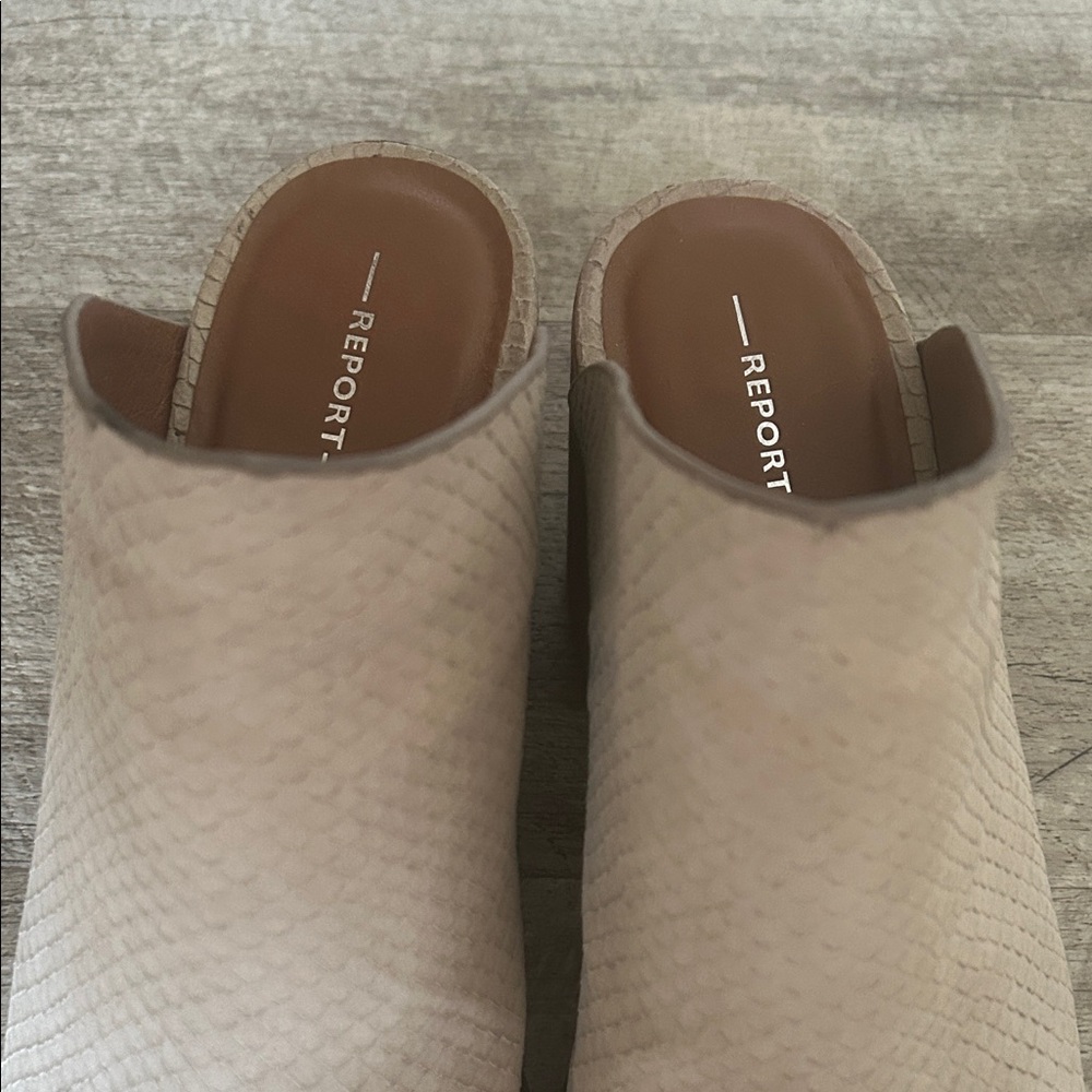 Report Cream Textured Mules - Picture 2 of 6